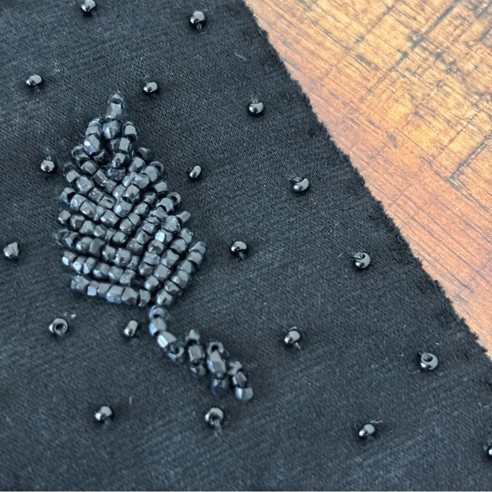 Vintage black beaded